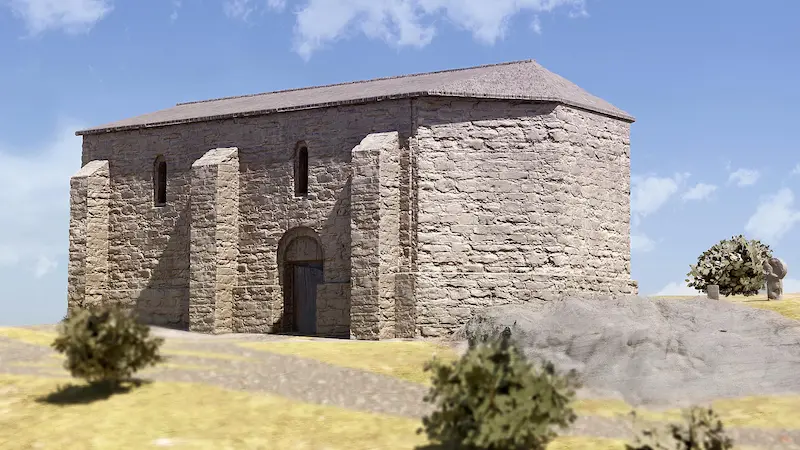 Santuario antiguo recreado en 3D