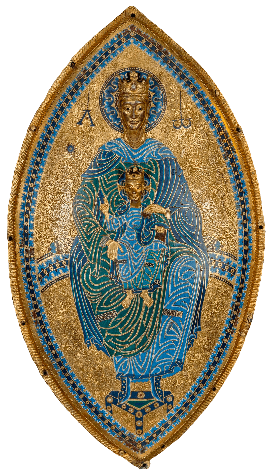 Centro del retablo de esmaltes de Santa María en San Miguel de Aralar